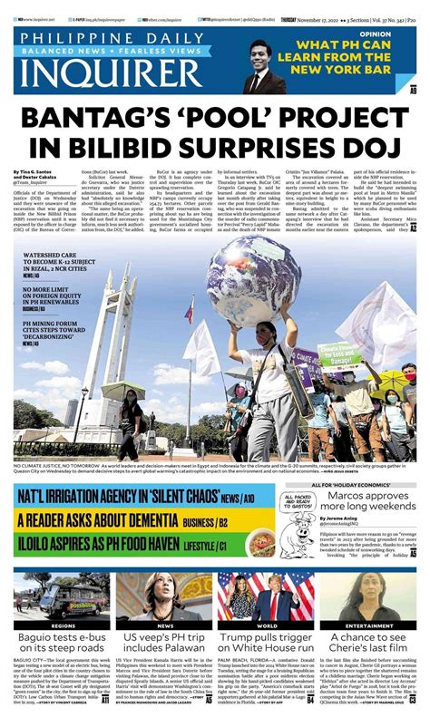 philippine daily inquirer front page